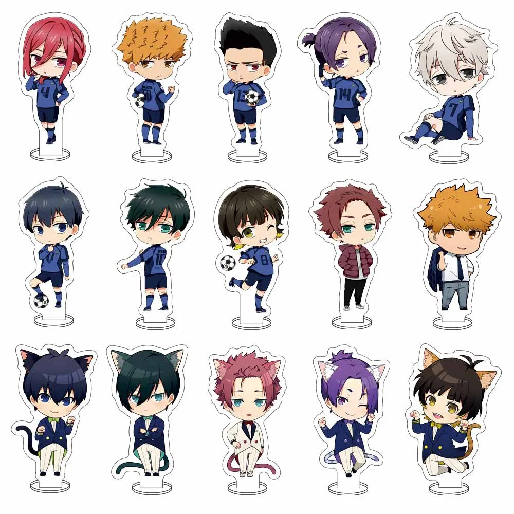 

Blue Lock Acrylic Small Stand Ornament Isagi Yoichi Bachira Meguru Chigiri Hyoma Kunigami Rensuke Keychain Friends Girl Gift
