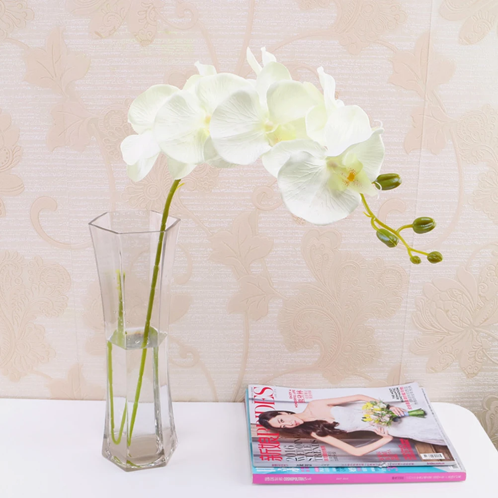 

Artificial Flower Silk Flowers Decorative Fake Bouquet Orchids Faux Phalaenopsis