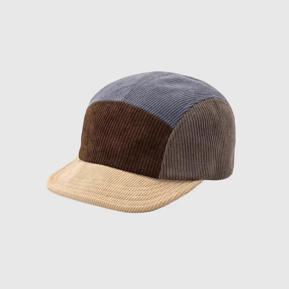 Outdoor Autumn Winter Baseball Cap Corduroy Warm Short Brim Cap Thick Japanese Style Cold Hat For Men Women