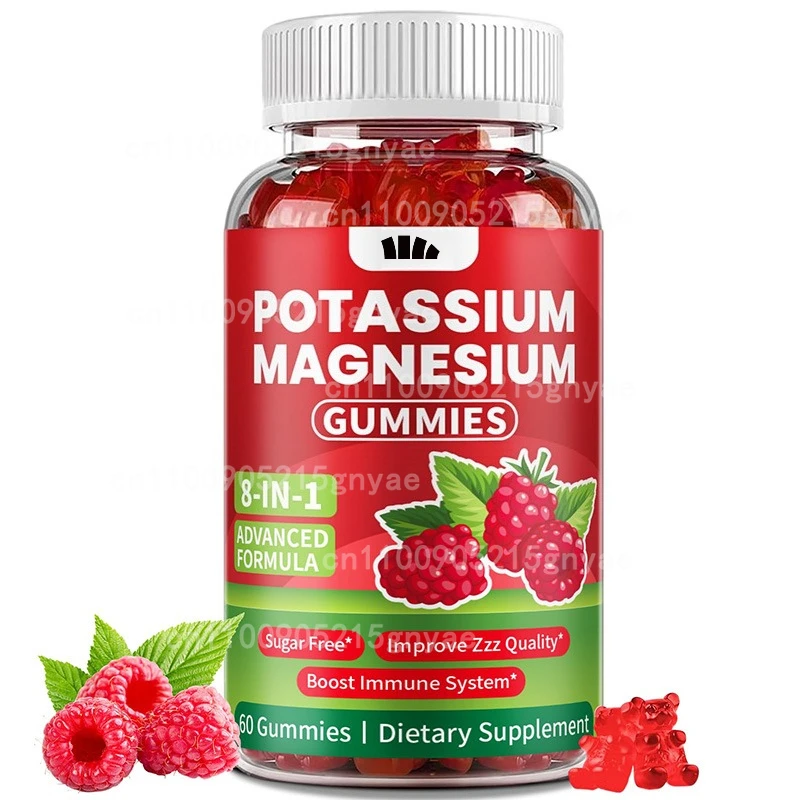 

Potassium Magnesium Gummies - for Leg Cramps, Immunity, and Energy -60 Pills