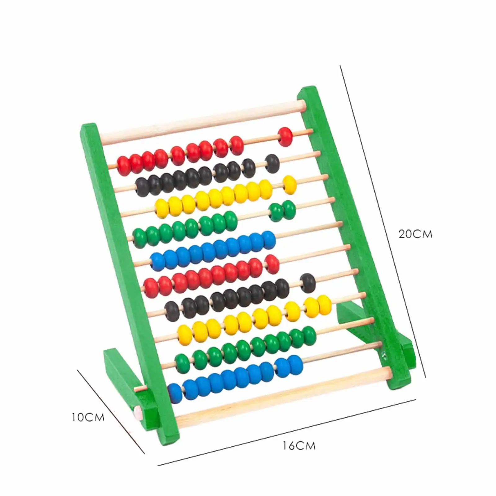 10 แถวไม้นับกรอบ Abacus การเรียนรู้ก่อนวัยเรียนของเล่นคลาสสิกไม้คณิตศาสตร์