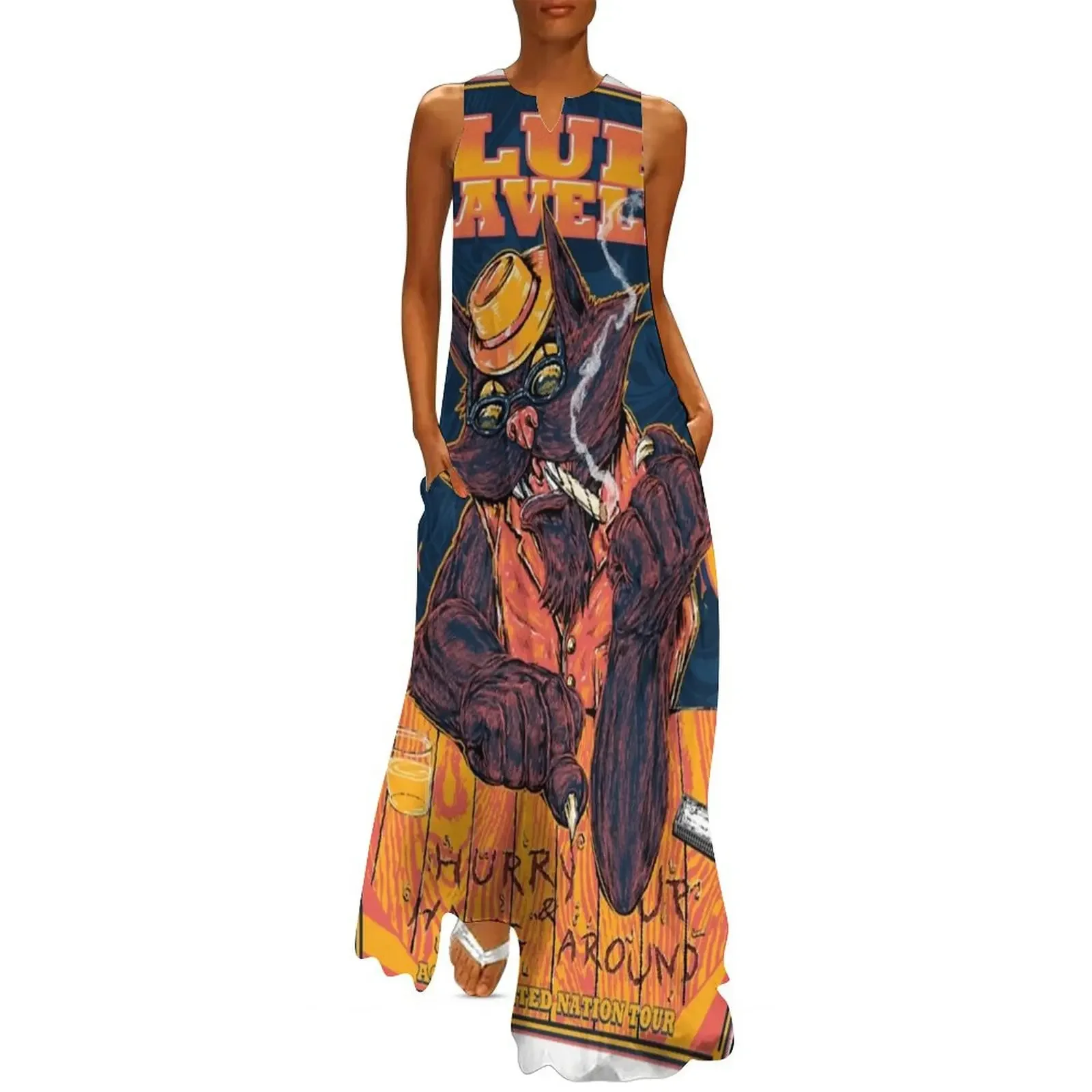 

BLUES TRAVELER that makes a big Essential Long Dress summer dress woman 2024 Long dresses