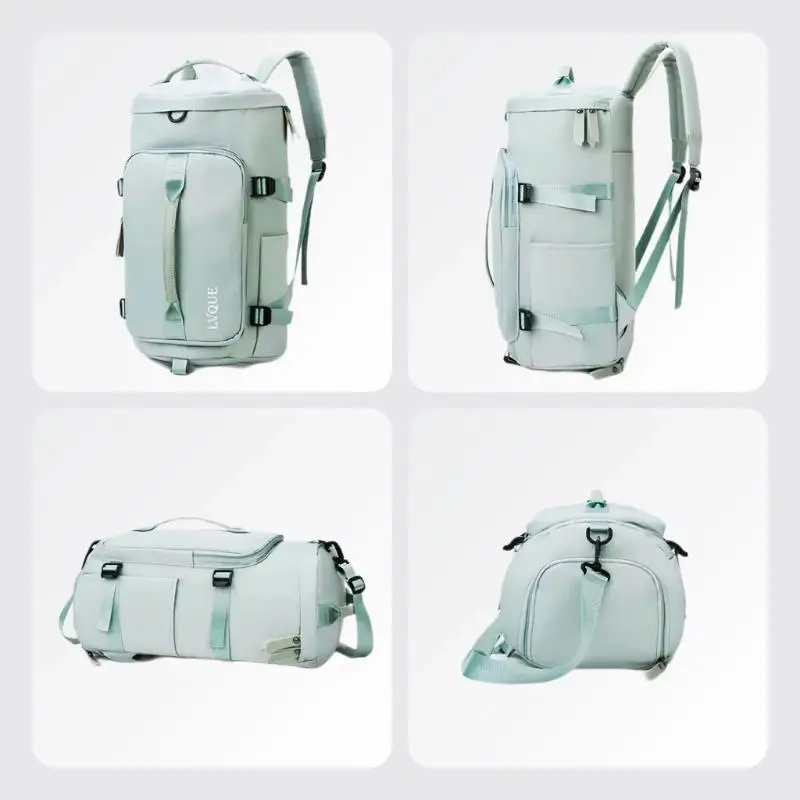 Wasserabweisender Reise-Rucksack mit großem Fassungsvermögen, vielseitige Tragemöglichkeiten für Fitnessstudio, Wandern, Camping und kurze Ausflüge. – Detail 8