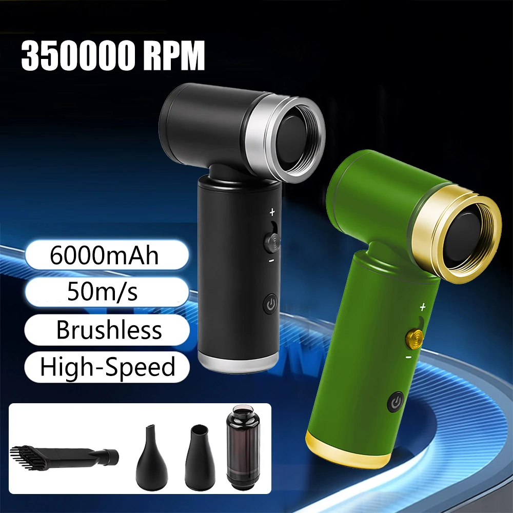 

Мини-вентилятор Turbo Violent Fan Бесщеточный двигатель Портативный мини-струйный вентилятор 350000 об/мин Электрический струйный вентилятор для чистки кемпинга