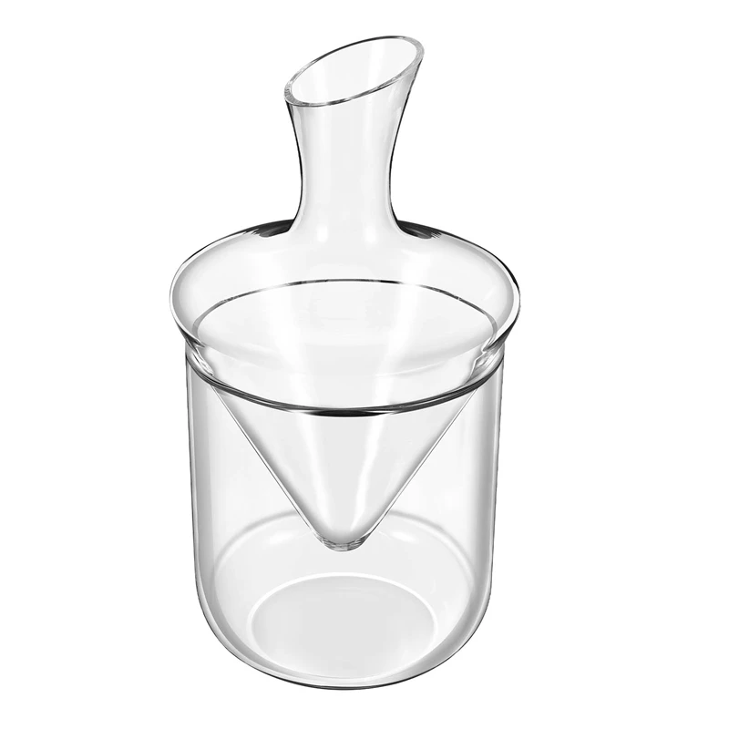 

Wine Decanter Set Wine Decanter With Ice Bucket Lead-Free Crystal Glass Blown Hand Perfect For Home Bar And Parties