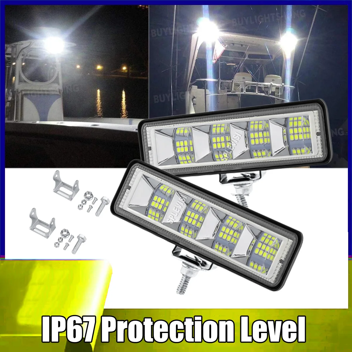 

LED Boat Lights Marine Light Bar T-Top Spreader Light Bar White Spotlight Beam Boat Deck Lights Dock Light IP67 Protection Level