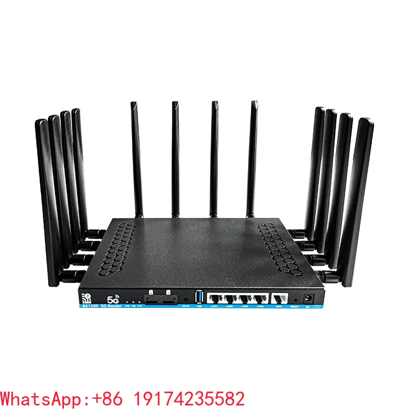 

Factory Wholesale MT7988 Supports Dual Band 5G Dual Sim Card Slot DDR4 1GB WiFi 7 7200Mbps Gigabit Port Firewall Support for 4G
