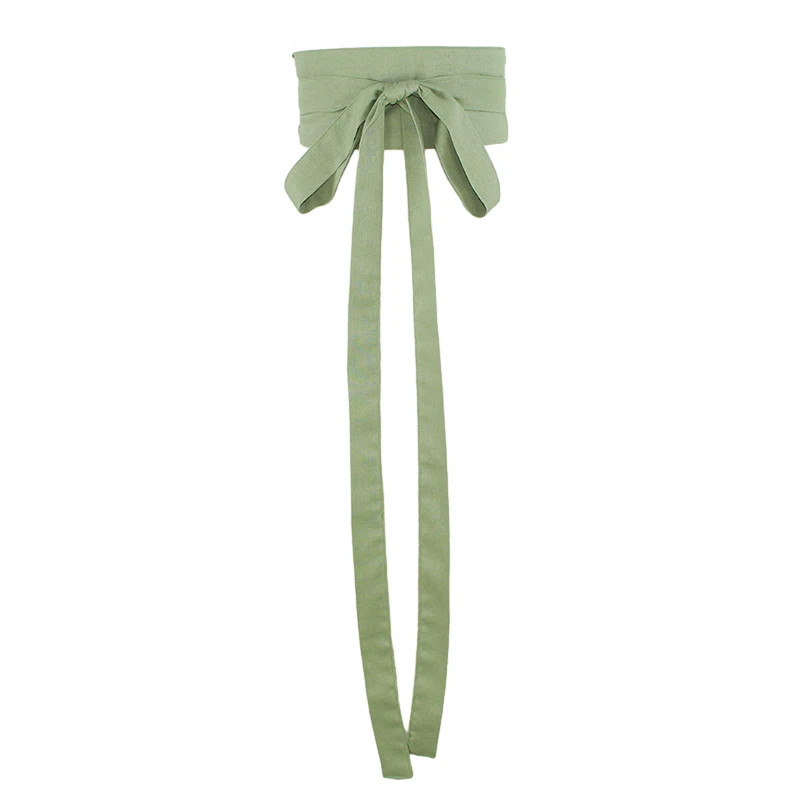 360 سنتيمتر الصينية التقليدية طويلة Hanfu حزام المرأة العتيقة فستان أنيق ديكور حزام القطن الكتان بلون حزام حريري طويل