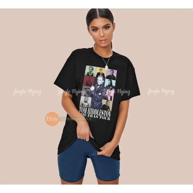 Рубашка Тома Хиддлстона, забавная крутая футболка с плакатом в стиле фан-арт, футболка 90-х годов в концертом стиле H062