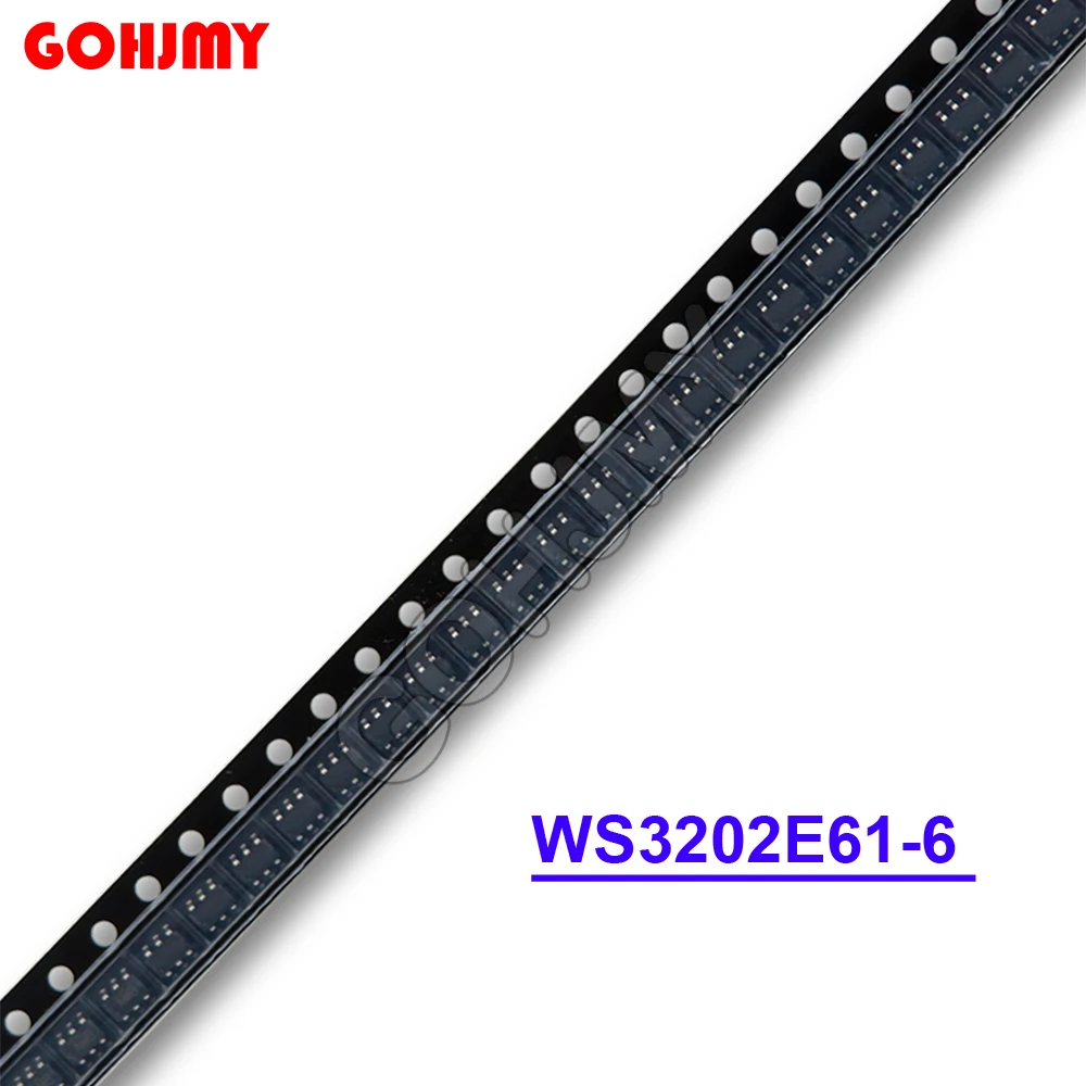 10PCS WS3202E61-6 WS61 SOT23-6 WS3202E SOT-23-6 WS3202E61-6/TR Overvoltage And Overcurrent  Chip NEW