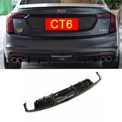 Suitable for Cadillac CT6 rear lip modification, rear bumper carbon fiber/PP glossy black new product launched scratch resistant