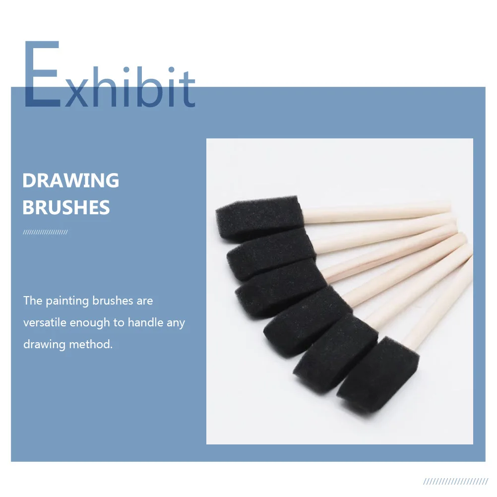

100Pcs Portable Painting Sponge Brushes Lightweight Drawing Sponge Brushes Kids Graffiti Brush for DIY Art Projects