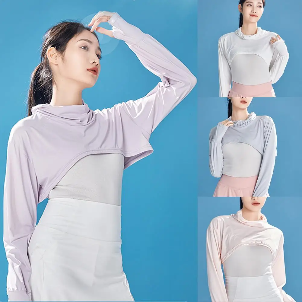 

Ice Silk Ear-hanging Shawl Uv Covershoulder Shawls Sleeves Arm Arm Uv Cover Sleeve J0f2