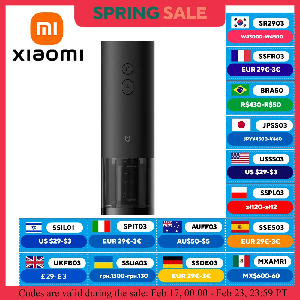 2023 Nuovo XIAOMI NORMA MIJIA Apribottiglie Elettrico Apribottiglie Automatico Per Il Vino Cavatappi