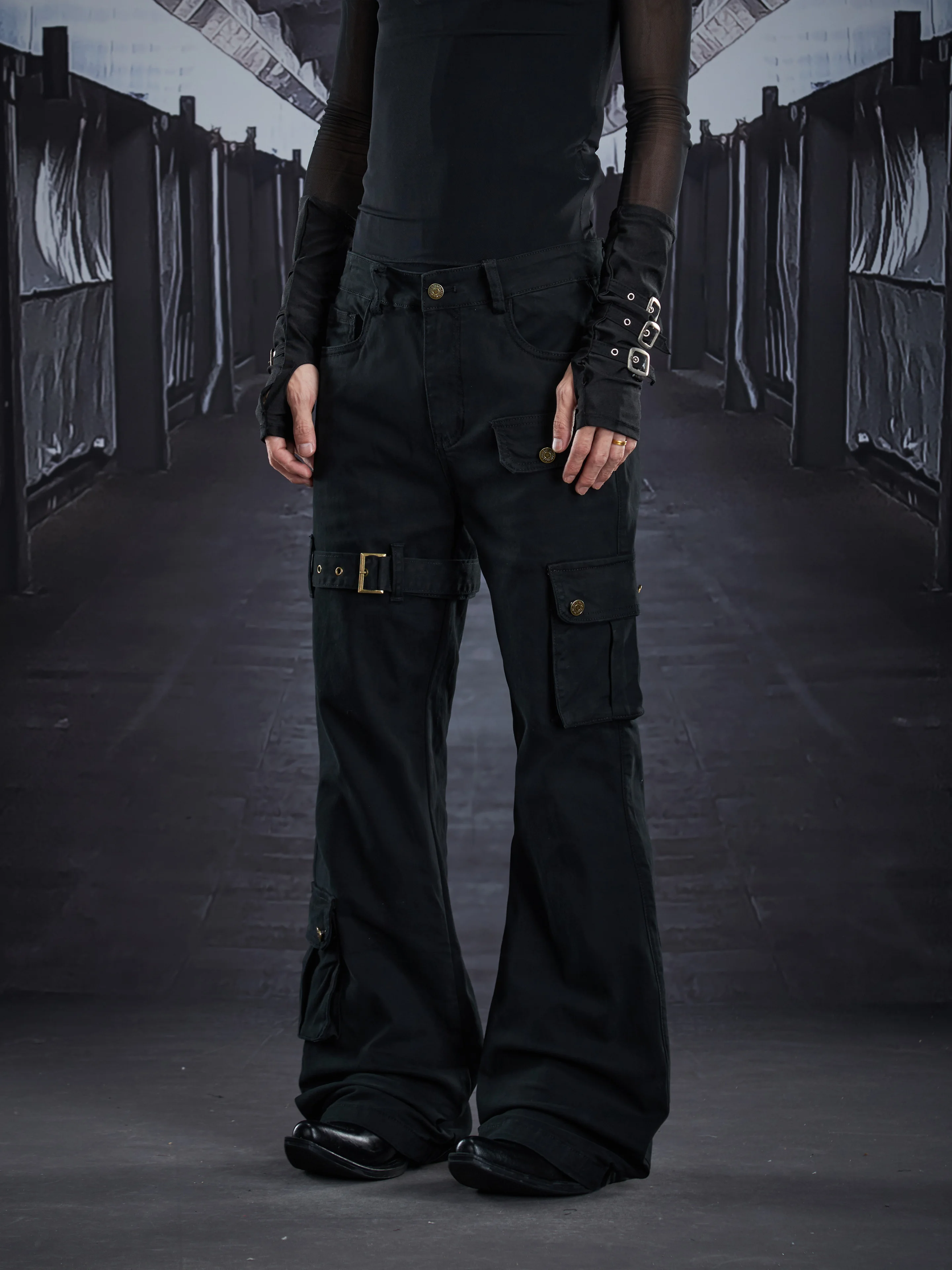 

Специальный дизайн, ниша, деконструкция, индивидуальный комбинезон с микроподтяжками, повседневные брюки для мужчин и женщин, американская улица