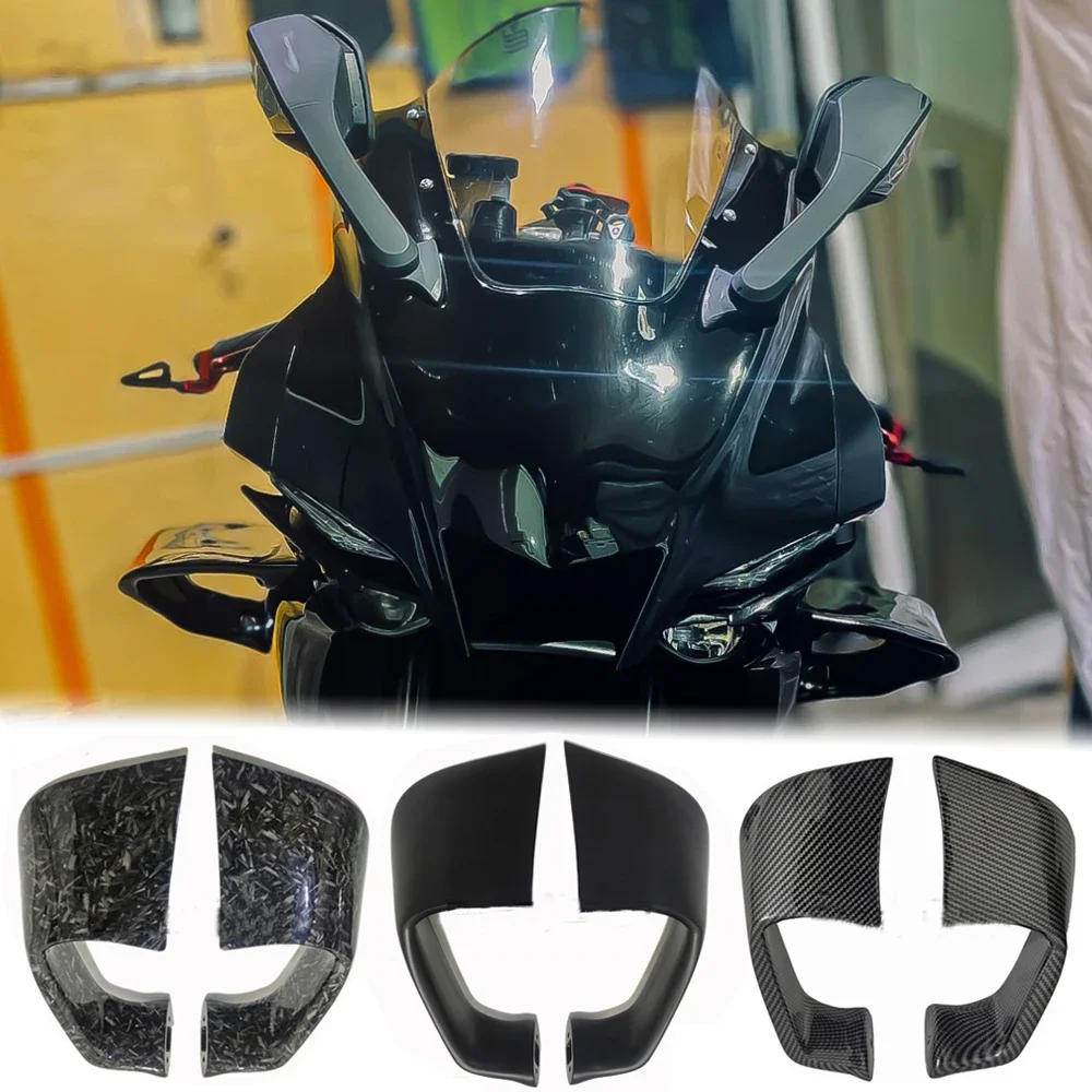 for Yamaha YZF R1 Winglets Wings Front Fairing Downforce Part Moto Bolts R1M 2015 2016 2017 2018 2019 2020 2021 2022 2023 Carbon