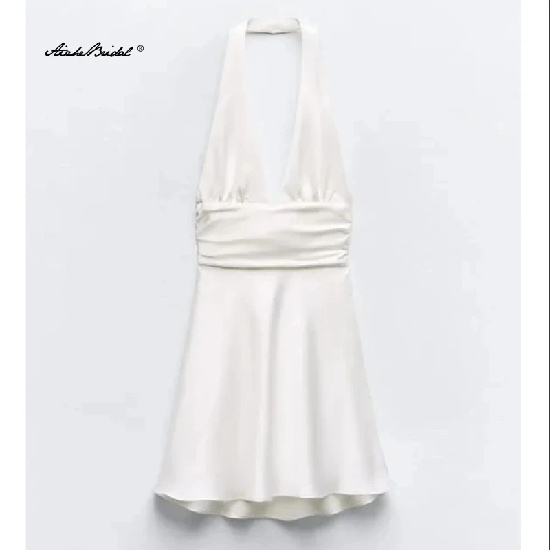 مثير الرسن فستان حفلة موسيقية قصيرة، فساتين حزب البسيطة عارية الذراعين القوس ضمادة فستان كوكتيل فستان الصيف #6