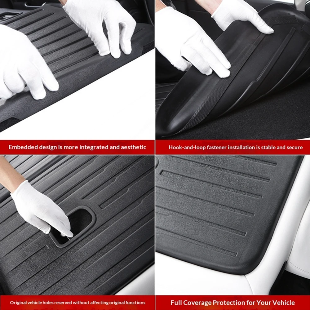 For Tesla Model 3 Highland Car TPE Backseat Trunk Pad Cover Anti-scratch Mat Cargo Liner Protection Pad Interior Accessories view 4