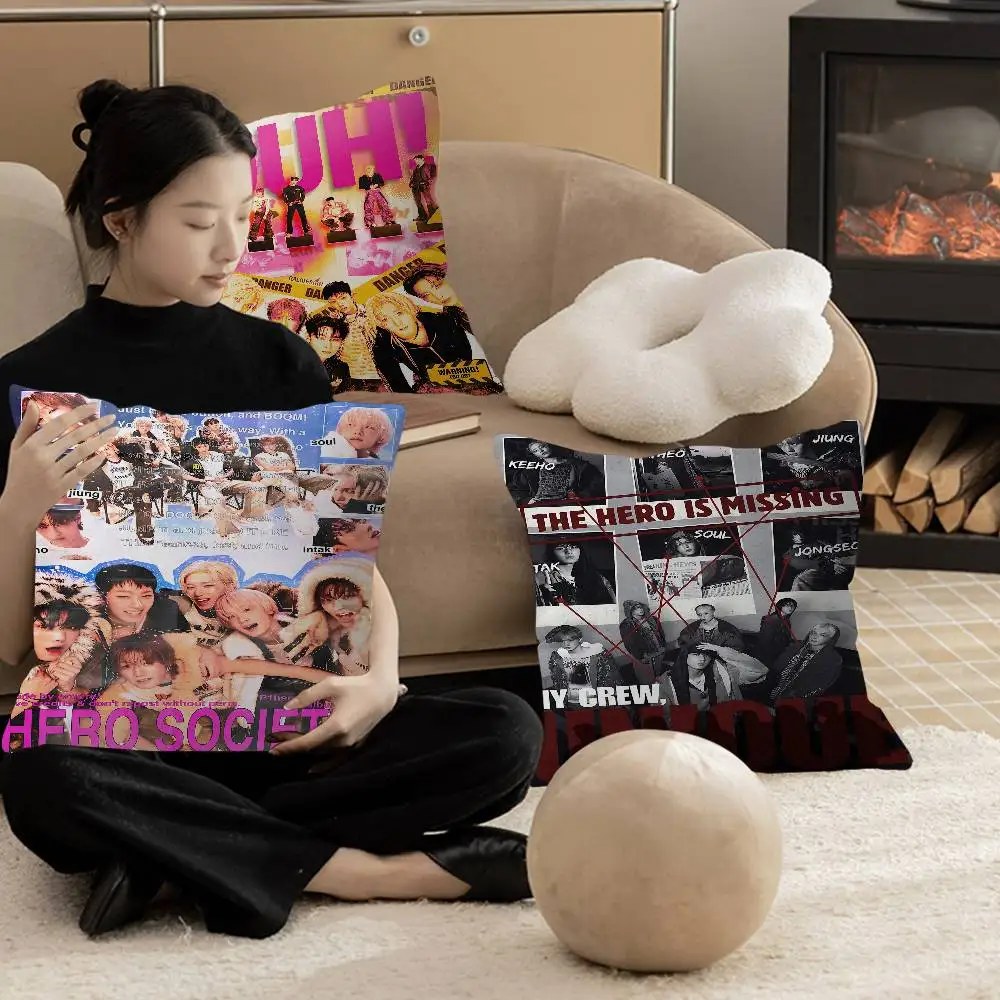 Pop KPOP P_P1Harmony Maple Design Cushion Cover Happy Autumn Harvest decor Holiday Decorati Pillow Cover
