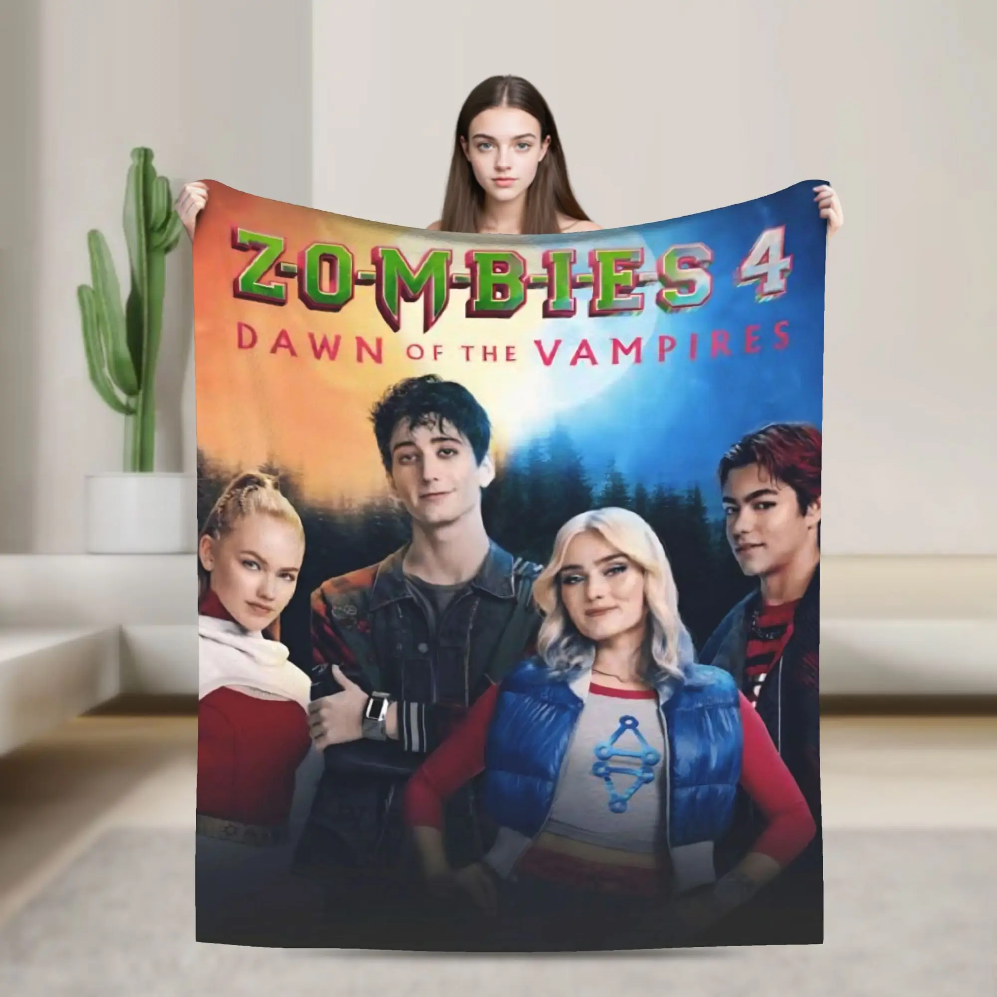 Zombies 4 Dawn of the Vampires  Blanket Quality Super Soft  Bedding Throws Winter Boy Girl Living Room Funny Bedspread