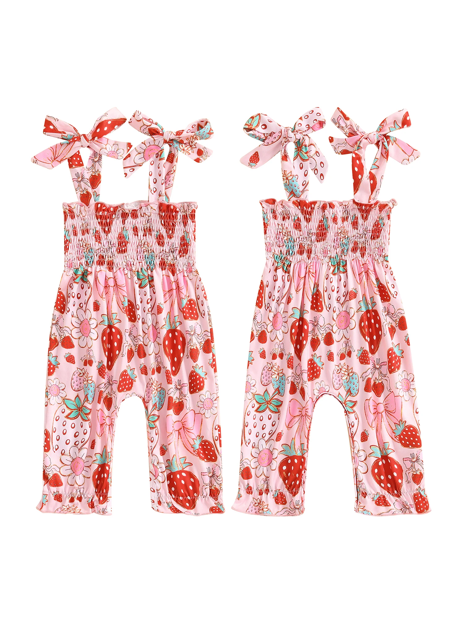 

Очаровательный комбинезон с рюшами для маленьких девочек, арбузная ракушка, регулируемый ремень, комбинезон с v-образным вырезом, милая пляжная одежда, наряд на лето