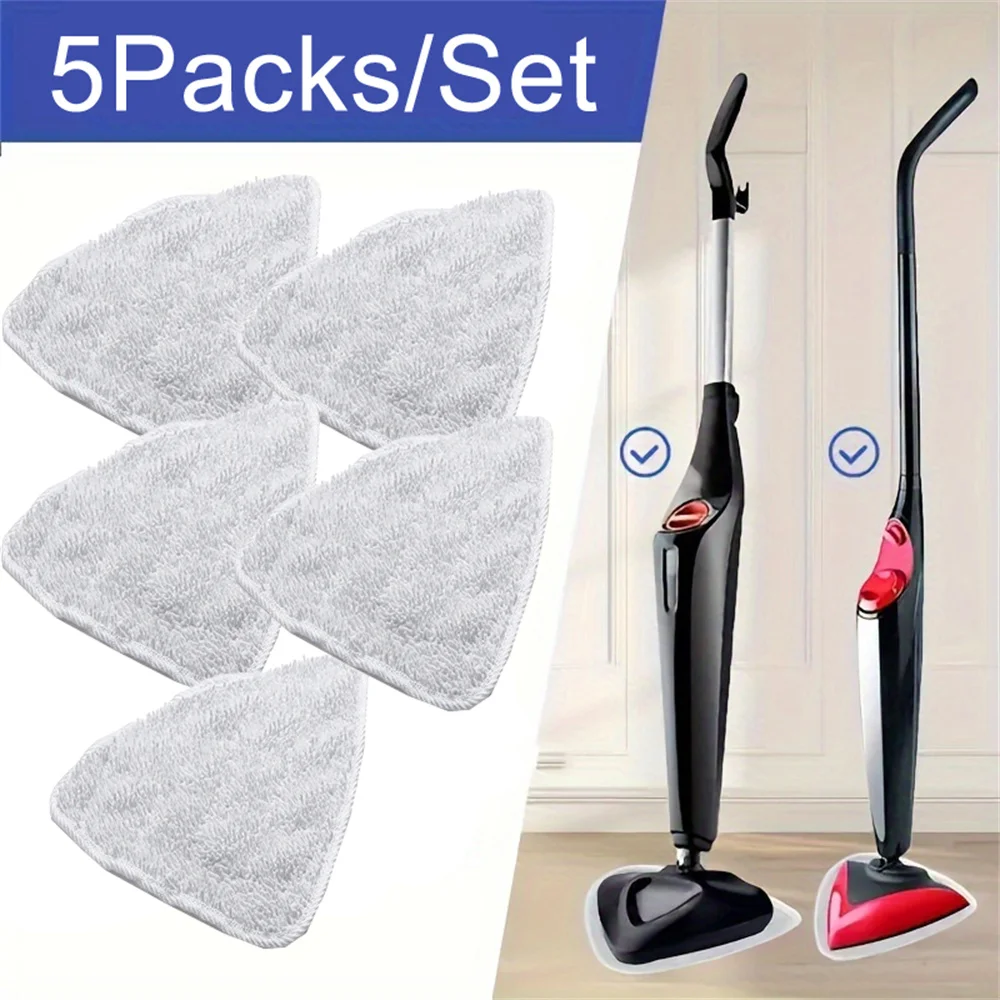 5 Pack Microfiber Replacement Mop Pads for O Cedar Steam Mop Head Dry&Wet Cleaning Cloths Refills for Ocedar Spray Triangle Mop