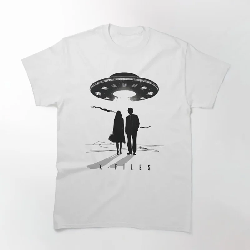 

Truth Seeker Gear Vintage Sci fi tv series The X Files Trust No One Gift t shirt Retro Alien movie Graphic clothes All size tops