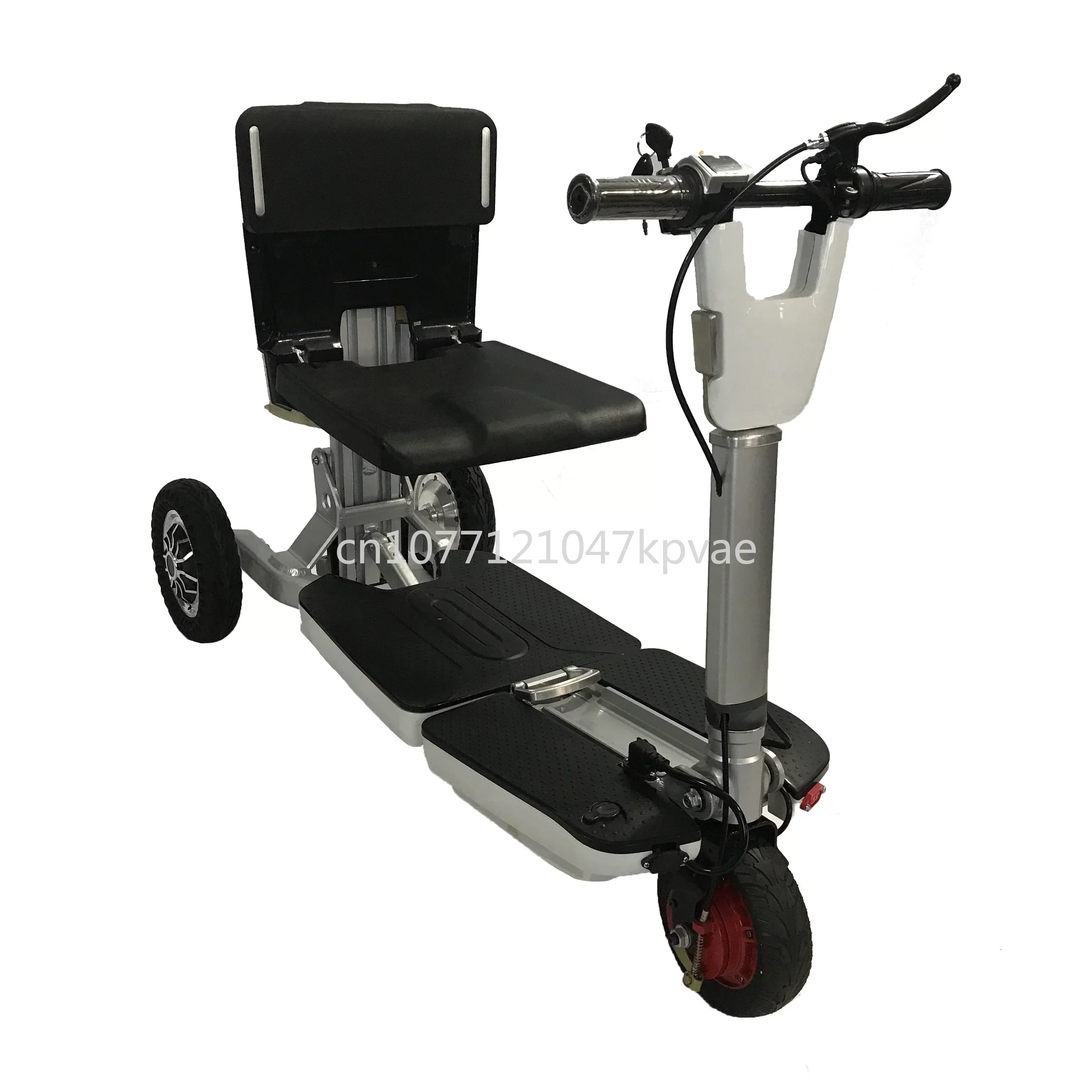 

Wheel electric scooter with seat for elderly adult Aluminum materials folding portable electric mobility scooters 350w motor 3