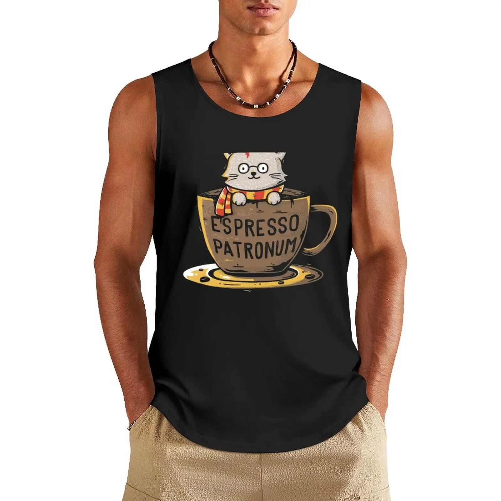 Espresso Patronum Tank Top Men's clothing brands gym shirts