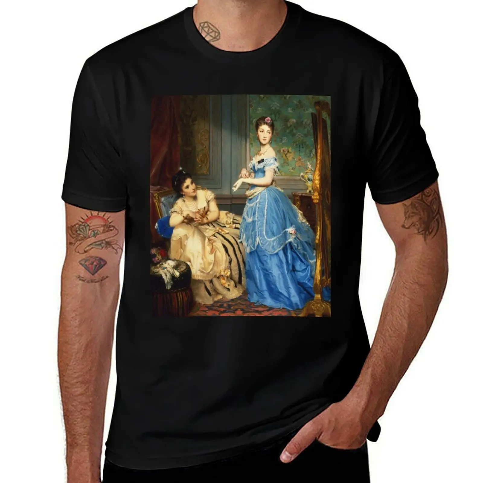 Edouard Boutibonne - Getting Dressed T-Shirt Basic Short Sleeve T-Shirt for Men