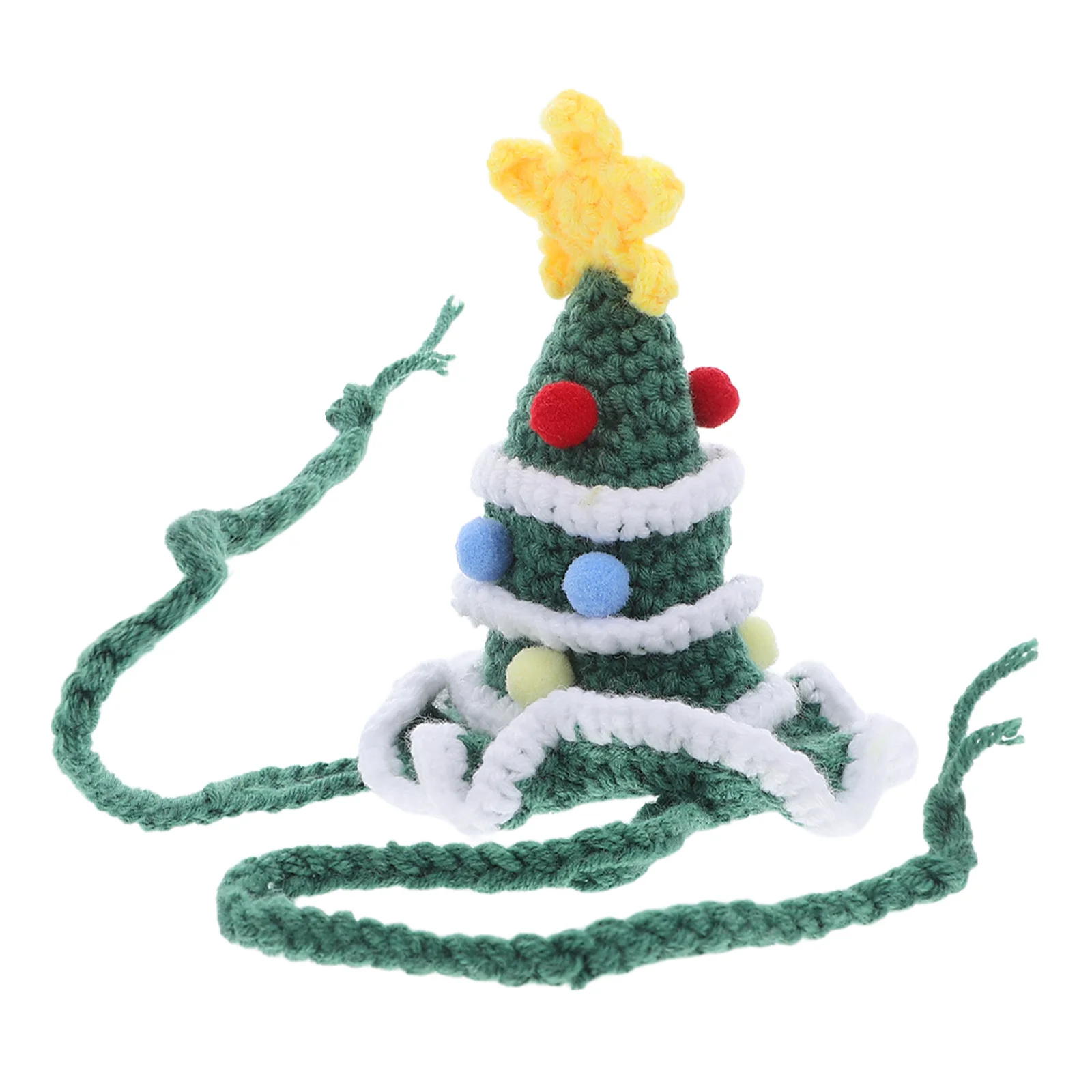 

Pet Christmas Hat Knitted Dog Winter Beanie with Chin Rope Festive Costume Outfit for Cats Puppies Holiday Gathering Photos