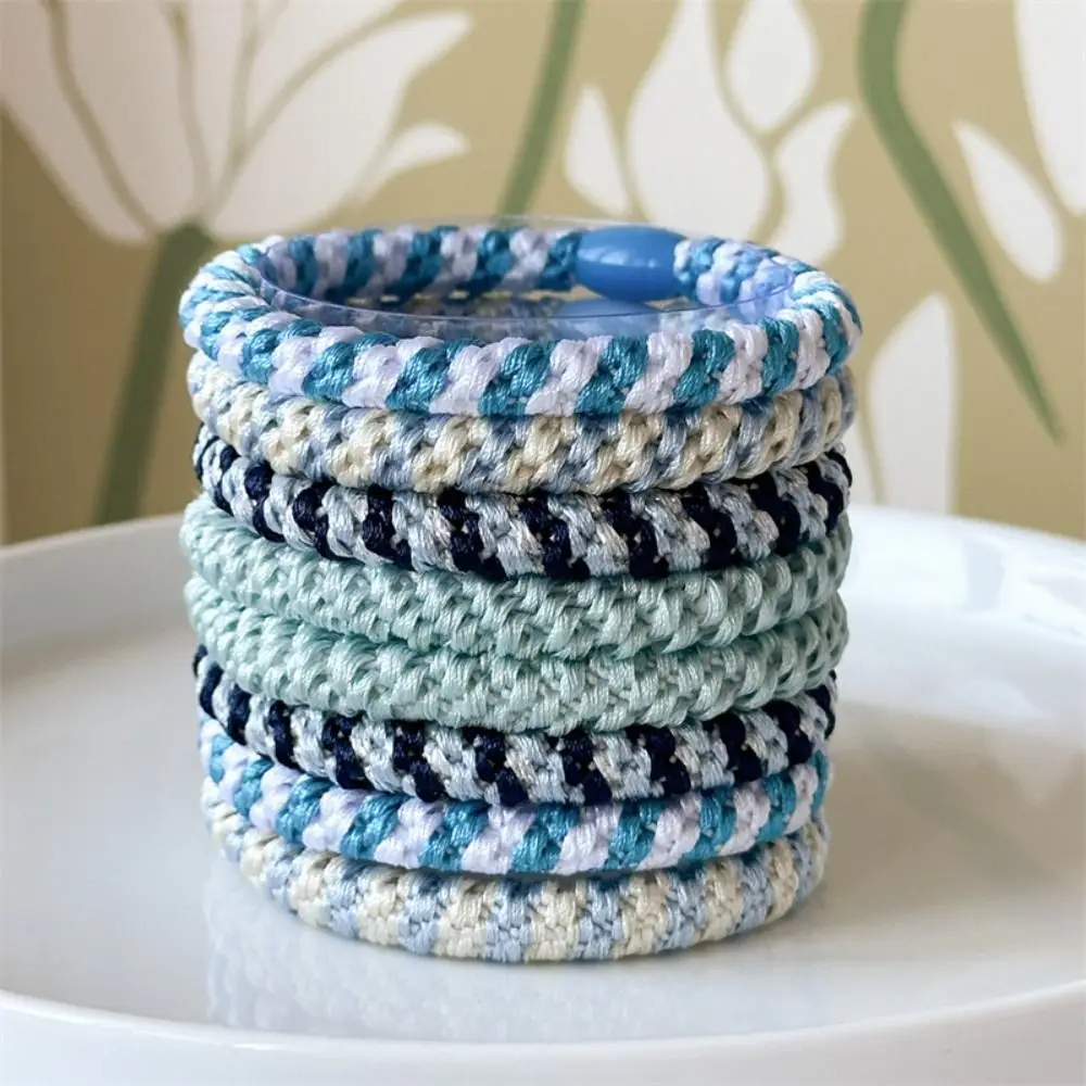 8pcs/Set Hair Tie Basic Hair Rope Set Ponytail Holder Cute Hair Ring Rubber Band Korean Style Hair Accessories