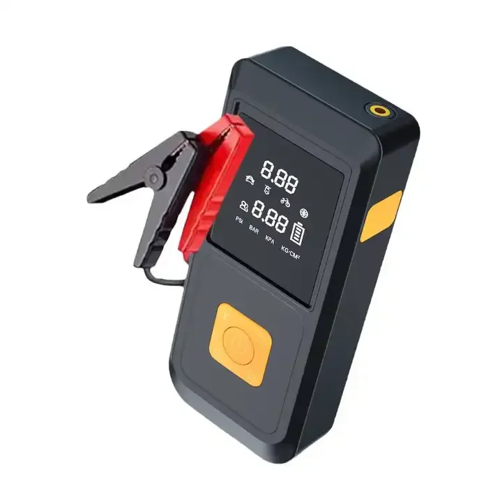 

High Power 12V 8000mAh Rechargeable Van Battery Jump Starter Kit Air Compressor Tire Inflator for Emergency Car Truck Jump Start