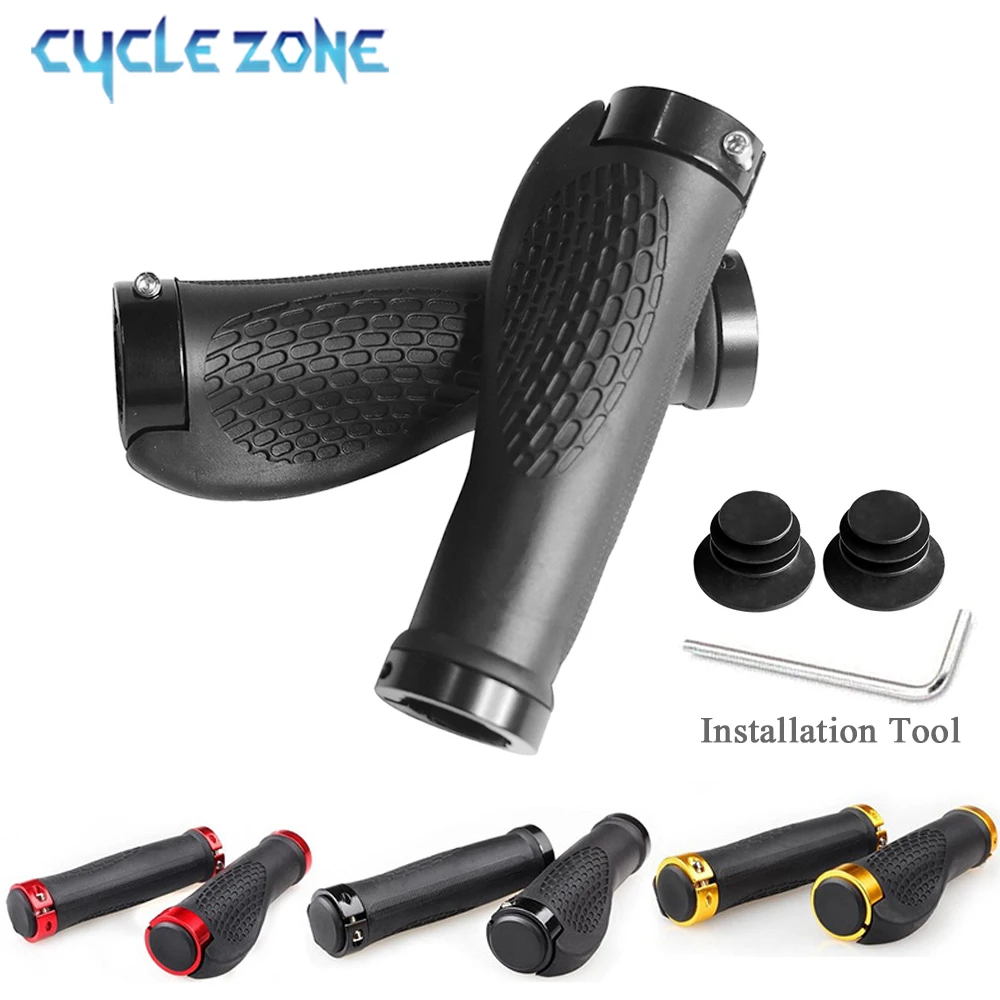 

Bike Handlebar Grips Anti-Skid Non-slip Double Locking Rubber Ergonomic Mountain MTB Cycling Parts Bicycle Grips Bike BMX