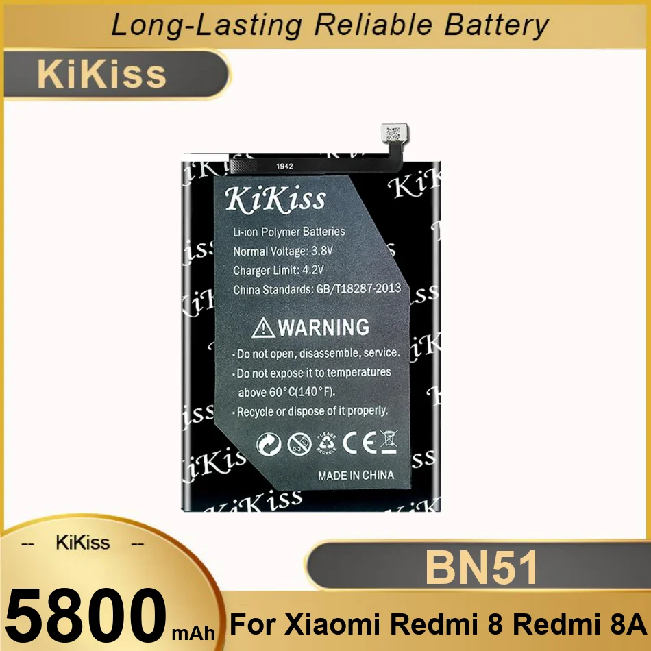 

5800Mah Mobile Phone Battery BN51 Long-Lasting For Xiaomi Redmi 8 8A Redmi8 Redmi8a