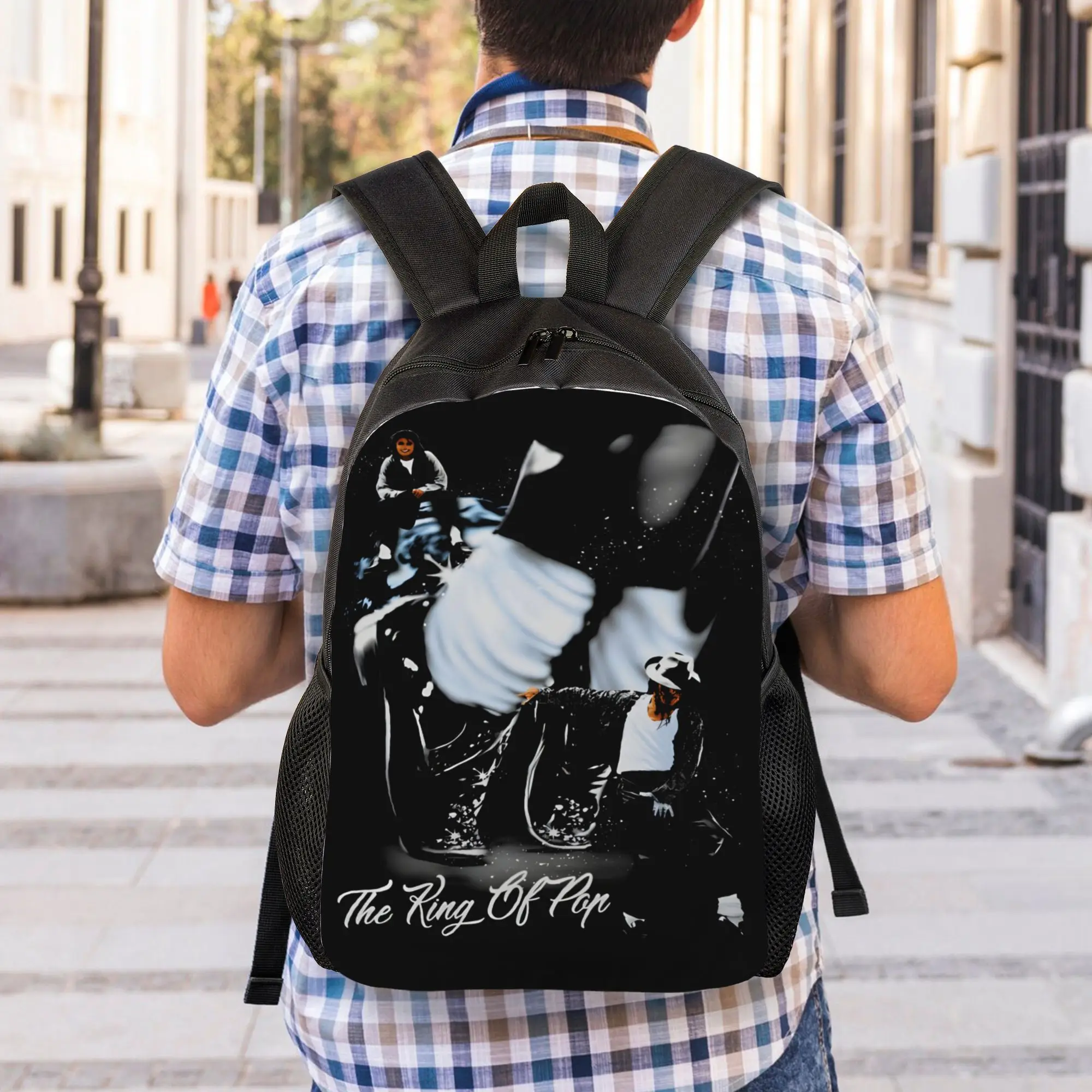 Back to school season Light MJ King of Pop10 Laptop Bag  Ladies Backpack Backpack