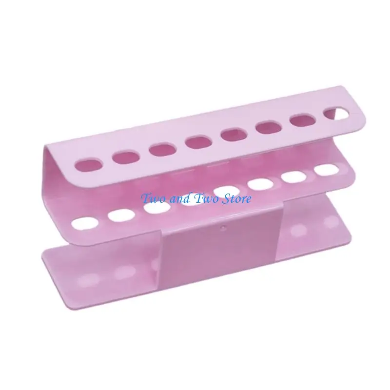HX6F 8 Hole Tweezer Holder Stand Plastic Desktop Storage Rack for Lash Salon Workstations, Vanity Tables and Tool Display