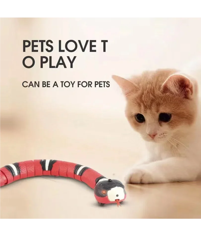 Cross-border Electric Sensing Obstacle-avoiding Toy Snake Novel Electric Simulated Snake Toy for pet to Amuse Cats and Dogs