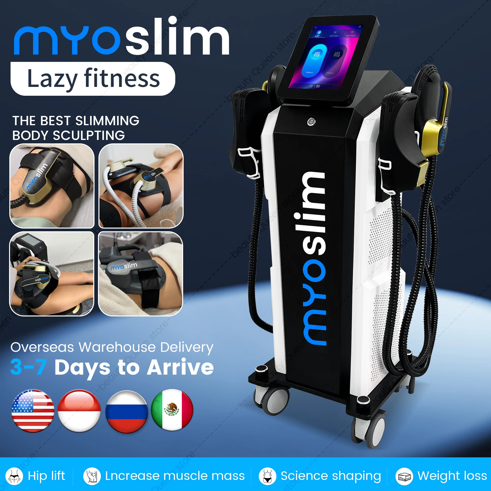 MYOslim EMS Body Sculpting Machine Body Sculpt 6500W 200hz Fat Removal Muscle Fitness Sculpting Machine