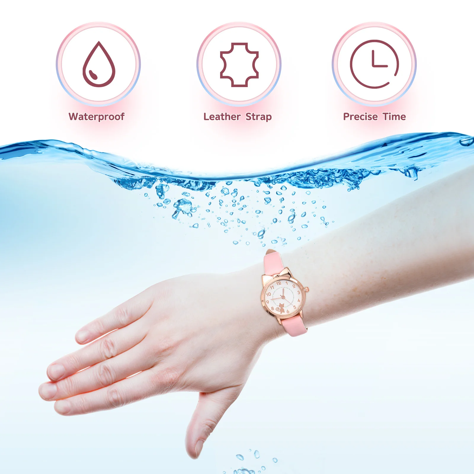 مشاهدة الساعات عارضة ساعة المعصم حزام الوردي حركة الكوارتز عارضة ملابس المعصم الزخرفية