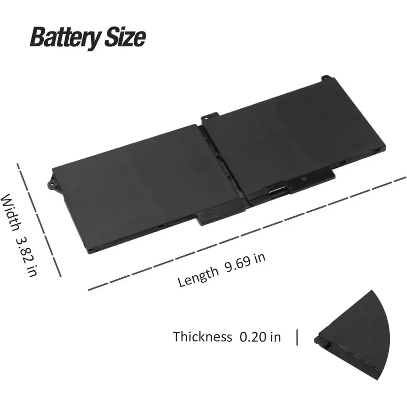 RJ40G 15.2V 3600mAh 63Wh Laptop Replacement Battery Compatible with Latitude 5420 5520 P137G P104F Notebook