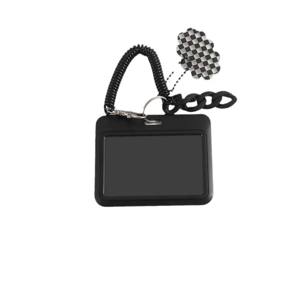 Black Style 3 inch Card Holder Kpop Photocard Holder Photo Card Holder Bag Pendant School Stationery