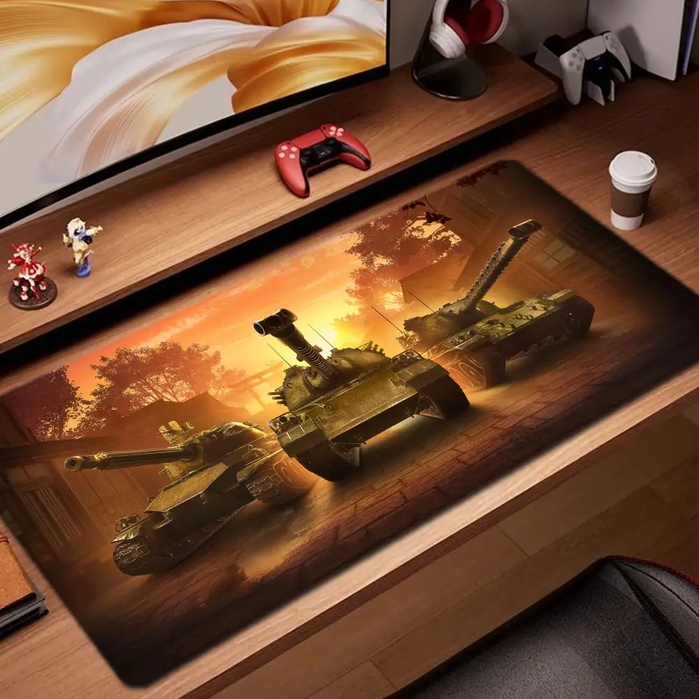 

tanks wallpaper Mouse Pad Game Accessories keyboard pad XXL large locking edge 900X400 mm table mat Gaming mousepad