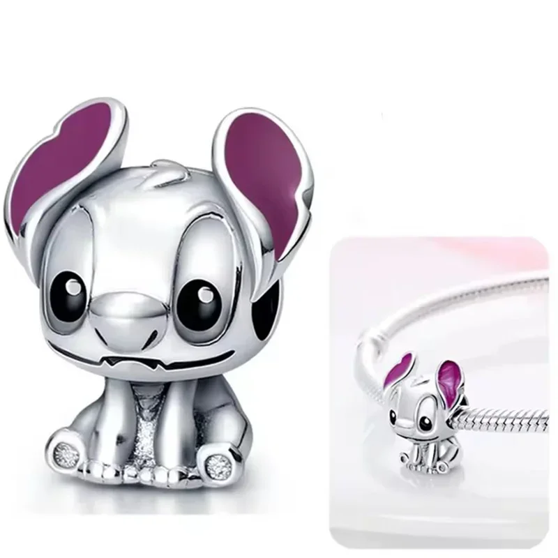 Disney 100th Princess Pumpkin Cart Mickey Minnie Dumbo Charm Stitch Beads Fit Original Pandora Bracelets DIY Jewelry Gifts Toy