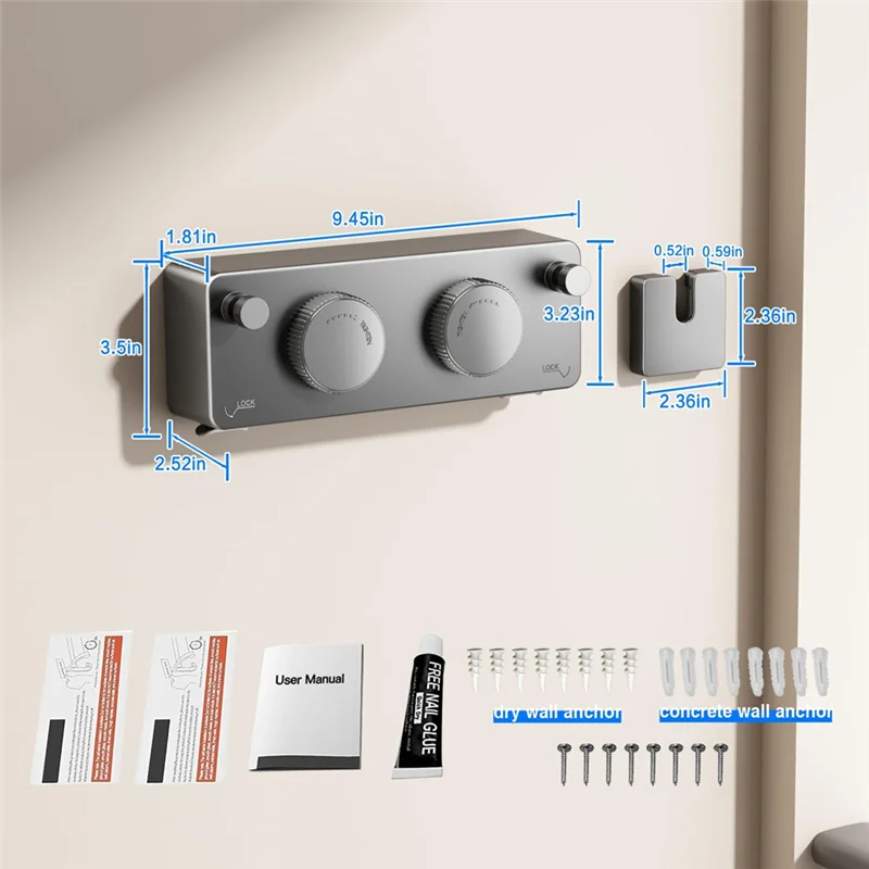 

KB-Twin-Line 13.8 Ft Stainless Steel Retractable Clothesline Indoor/Outdoor, Heavy-Duty Non-Sagging Laundry Line