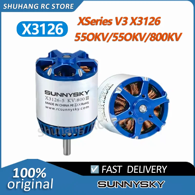 

SunnySky X Series V3 X3126 550KV/760/800KV Brushless Motors for RC Drone 30E 3D 3A Airplane Fixed Wing Helicopter