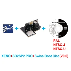 SD2SP2 adaptörü için Nintendo Gamecube Xeno GC çip SD2SP2 İsviçre Boot Disk Mini DVD için NGC oyun konsolu