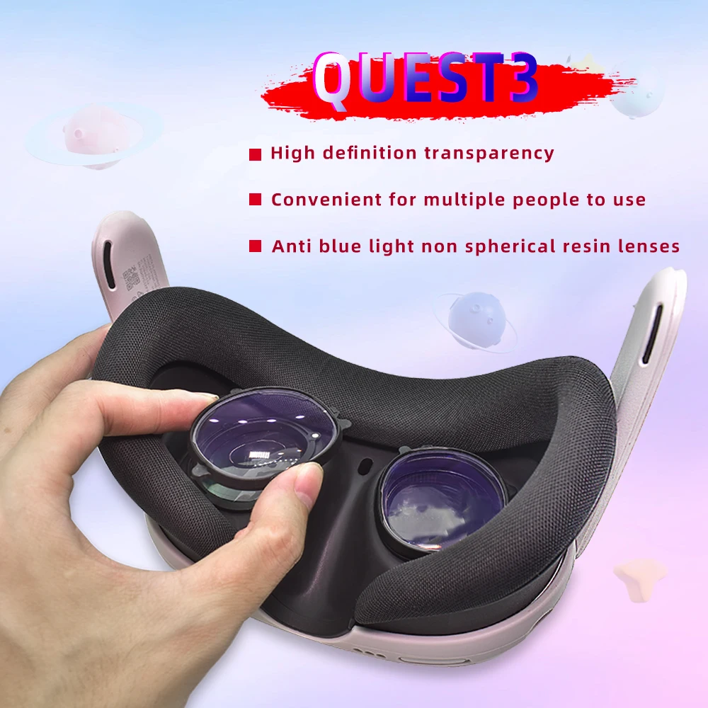 Óculos de prescrição personalizados, lentes miopia, lentes miopia, sucção magnética para VR Meta Oculus Quest3, miopia