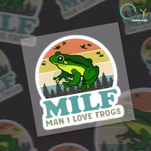 Funny Word Car Stickers I Love Frogs Sticker Pack Exterior Accessories Waterproof PVC Inkjet Decals