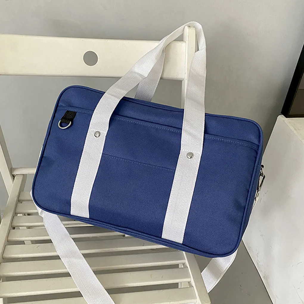 Oxford Pano Grande Capacidade Bolsa com Rebite, Costura Reforçada, Bolso Externo para Armazenar Itens